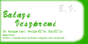 balazs veszpremi business card